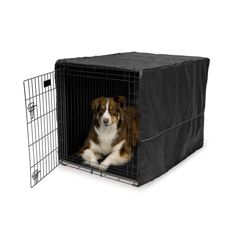 MidWest Homes for Pets Dog Crate Cover, Privacy Dog Crate Cover Fits MidWest Dog Crates, Crate Cover Only, Machine Wash & Dry, Black, 42-Inch - BeesActive Australia