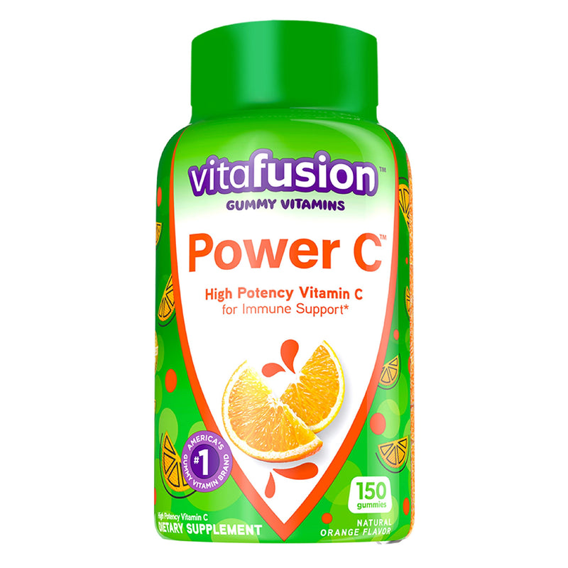 Vitafusion Power C Vitamin C Gummies for Immune Support, Orange Flavored, 282 mg Vitamin C, America’s Number 1 Gummy Vitamin Brand, 50 Day Supply, 150 Count - BeesActive Australia