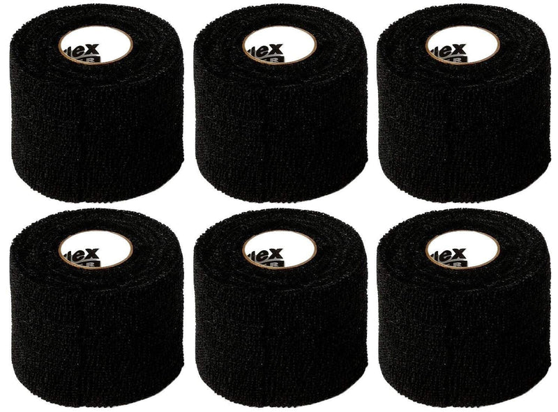 Powerflex Stretch Athletic Tape - 6 Rolls 2" x 6 yds Black - BeesActive Australia