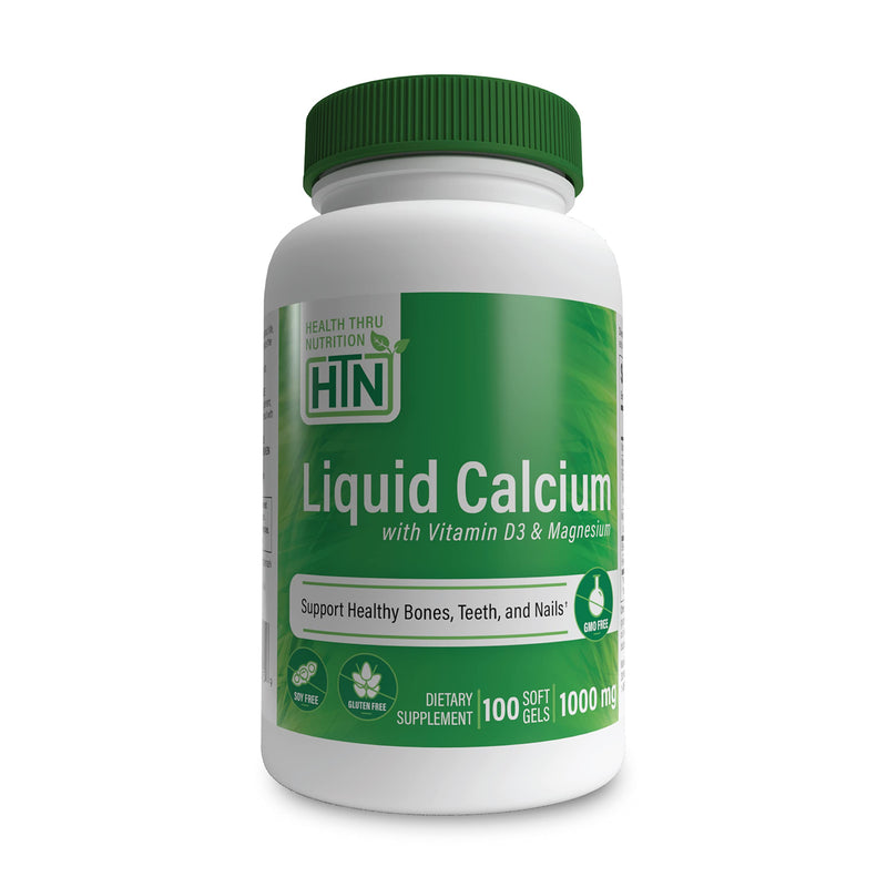 Health Thru Nutrition Liquid Calcium 1000mg, Magnesium 400mg, Vitamin D3 1,000iu and Boron | Bone Restore & Strength with 6 Calcium Complex | 3rd Party Tested | Non-GMO Gluten Free (Pack of 100) | Calcium 1000mg, Magnesium 400mg, Vitamin D3 1,000iu and...