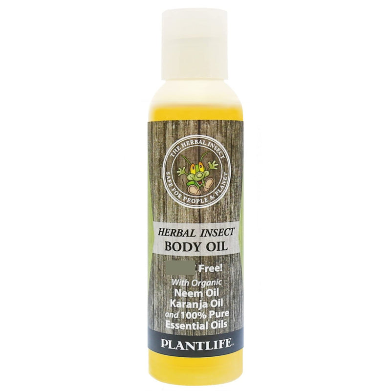 Plantlife Herbal Neem Body Oil, Hydrating, Non-Greasy, Fast-Absorbing, 4 oz | Doubles as massage oil, moisturizing, lightweight, for dry skin, all skin types, locks in moisture, soft smooth skin