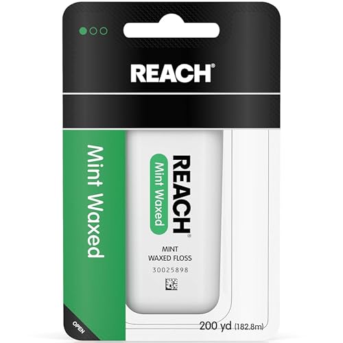 Reach Mint Waxed Floss, 200 Yards, Pack of 5 3000 Foot (Pack of 1)