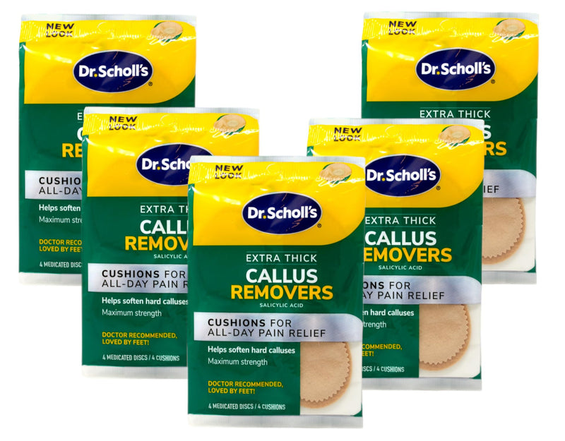 Dr. Scholl's Extra Thick Callus Removers 4 Cushions ea. (Packs of 5) 20 Count (Pack of 1) - BeesActive Australia
