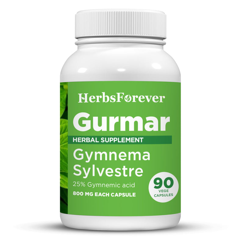 Gurmar Capsules | Gymnema Sylvestre Extract 7:1 | 90 Vegan Capsules | Ayurvedic Herbal Supplement | Supports Healthy Sugar Metabolism & Wellness 90 Count (Pack of 1) - BeesActive Australia