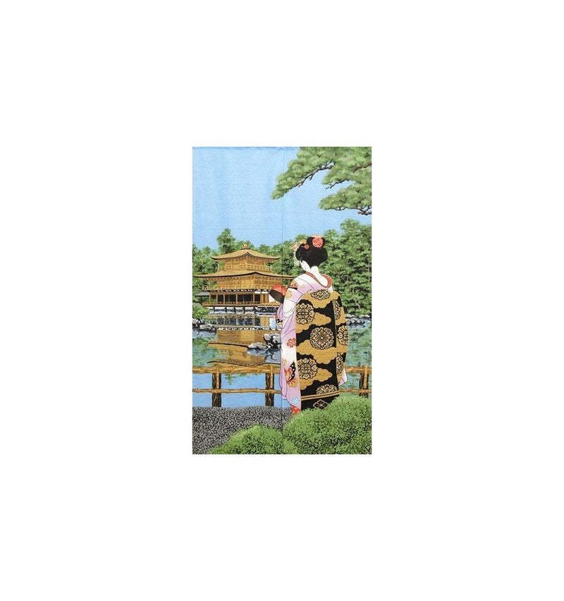 Made in Japan Noren Curtain Tapestry Maiko Kinkakuji - BeesActive Australia