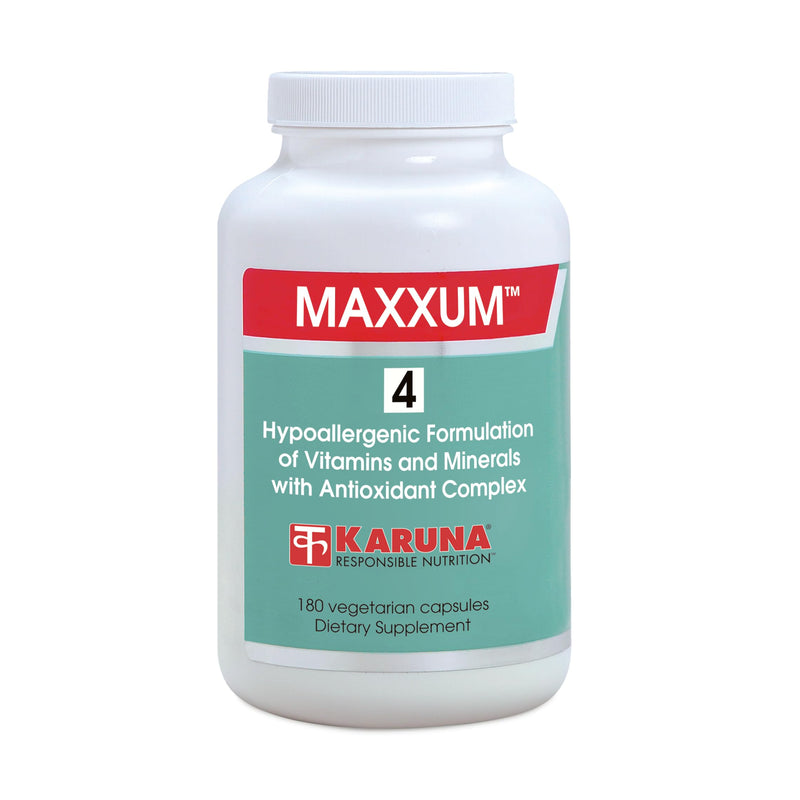 Karuna MAXXUM 4 180 Vegetarian Capsules | multivitamin and Mineral Supplement, Lutein, Zeaxanthin, Lycopene, Alpha-Carotene and Cryptoxanthin, Citrus Bioflavonoids,1:1 Calcium/Magnesium
