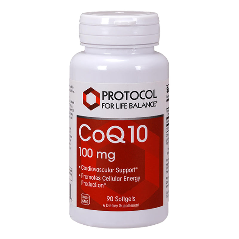 PROTOCOL FOR LIFE BALANCE CoQ10 100 mg, with Vitamin E, 90 Softgels | Contains Vitamin E and with Soy Lecithin, CoQ10 Supplement, Halal and Egg Free