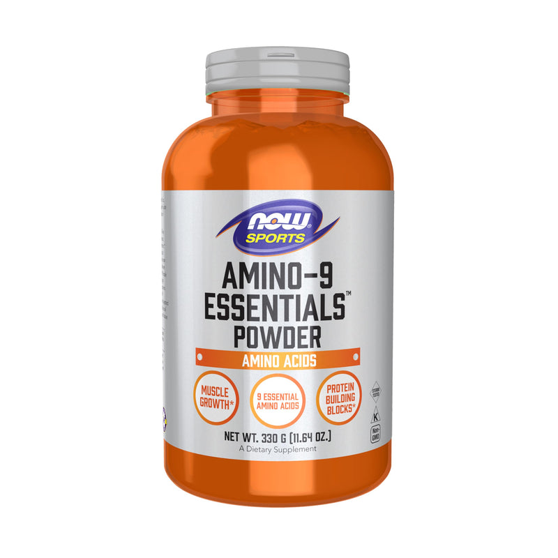 NOW Sports Nutrition, Amino-9 Essentials™ Powder, Enhanced Protein Synthesis, Amino Acids, 330-Grams