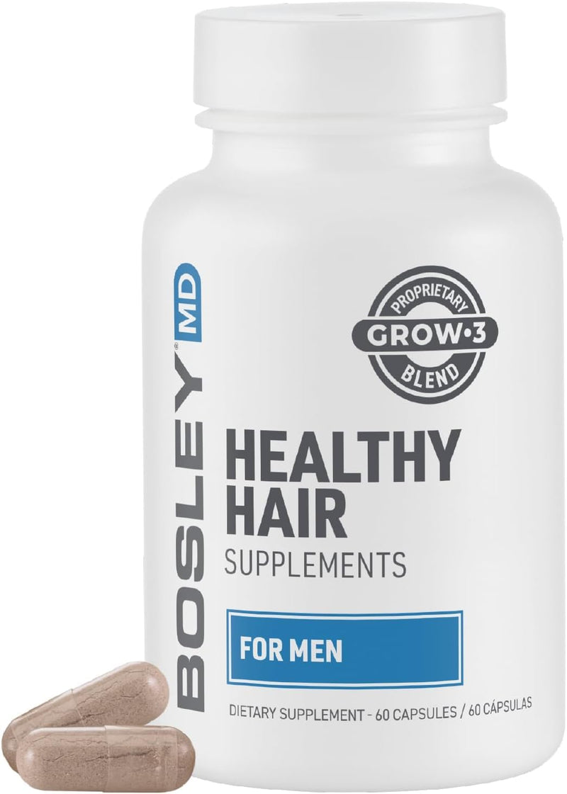 Men’s Healthy Hair Growth Supplements – DHT-Blocking Botanicals with Biotin, Niacin, Zinc & Pumpkin Seed - Rich in Vitamins & Minerals – Supports Thicker, Fuller Hair – 60 Capsules (2-Month Supply) Men's Supplement With Biotin