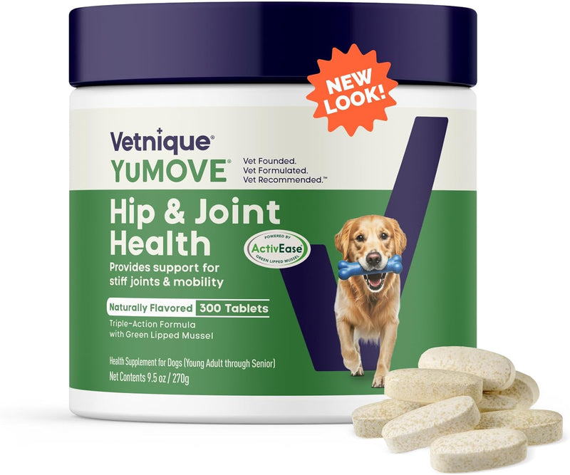 YuMOVE Hip and Joint Supplement for Dogs 300 count tablets Tablets: Adult - BeesActive Australia