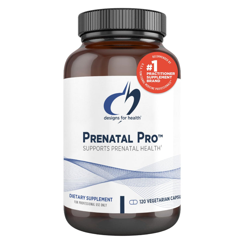 Designs for Health Prenatal Pro Methylated Multivitamin for Women - Prenatal Vitamins with Iron, A, D, E + Vitamin K with Methylated Folate, Calcium Magnesium Zinc for Nursing + Postpartum (120 Caps) Standard Packaging