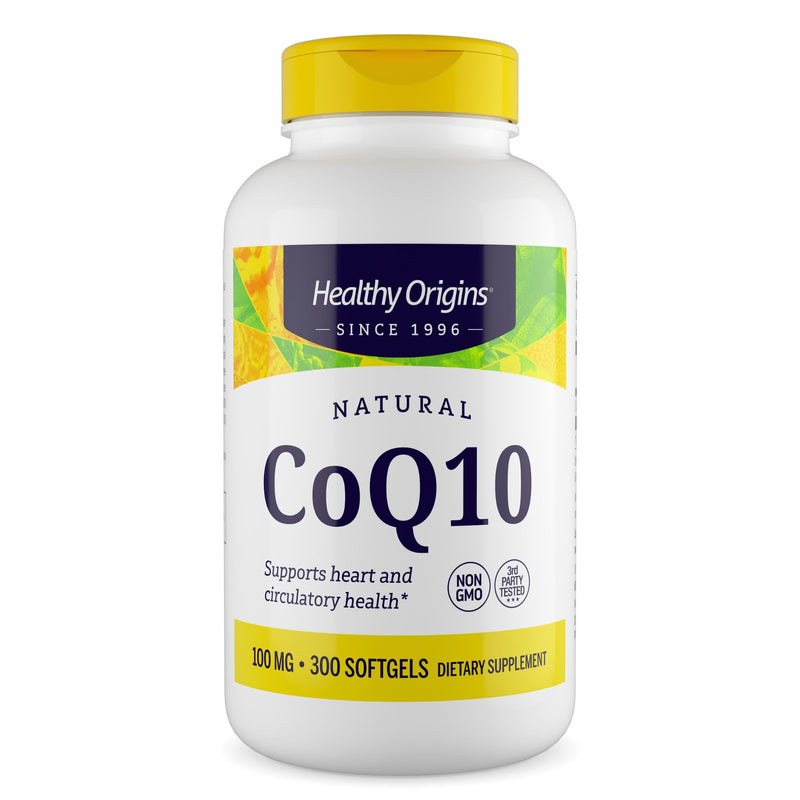 Healthy Origins CoQ10 100 mg, Trans-Isomer Ubiquinone, 300 Softgels Unflavored 300 Count (Pack of 1)