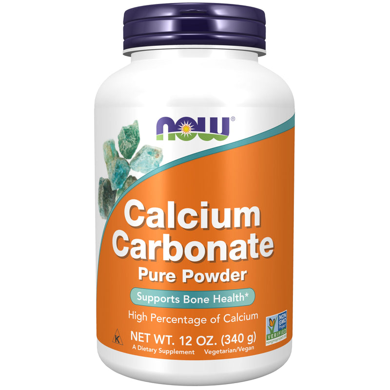 NOW Foods Supplements, Calcium Carbonate Powder, High Percentage of Calcium, Supports Bone Health*, 12-Ounce Standard Packaging