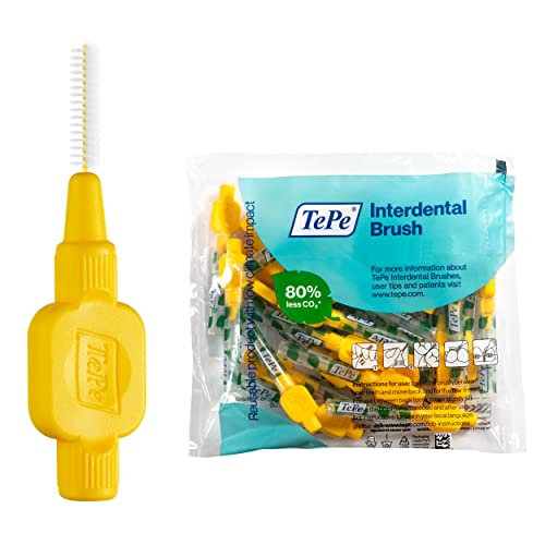 TePe Original Interdental Brush, Size 4, Yellow, for Cleaning Teeth Gaps 0.70mm