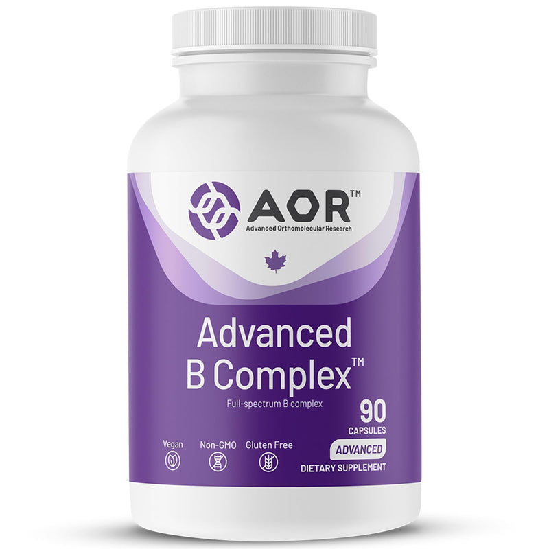 AOR Vitamin B Complex, Methylcobalamin 5-MTHF, No Flush, 90 Vegan Capsules | Active B Forms with Methylcobalamin & 5-MTHF, No Flush Niacin, 8 Essential B Vitamins, Vegan Capsule, Gluten Free, GMO Free 90 Count (Pack of 1)