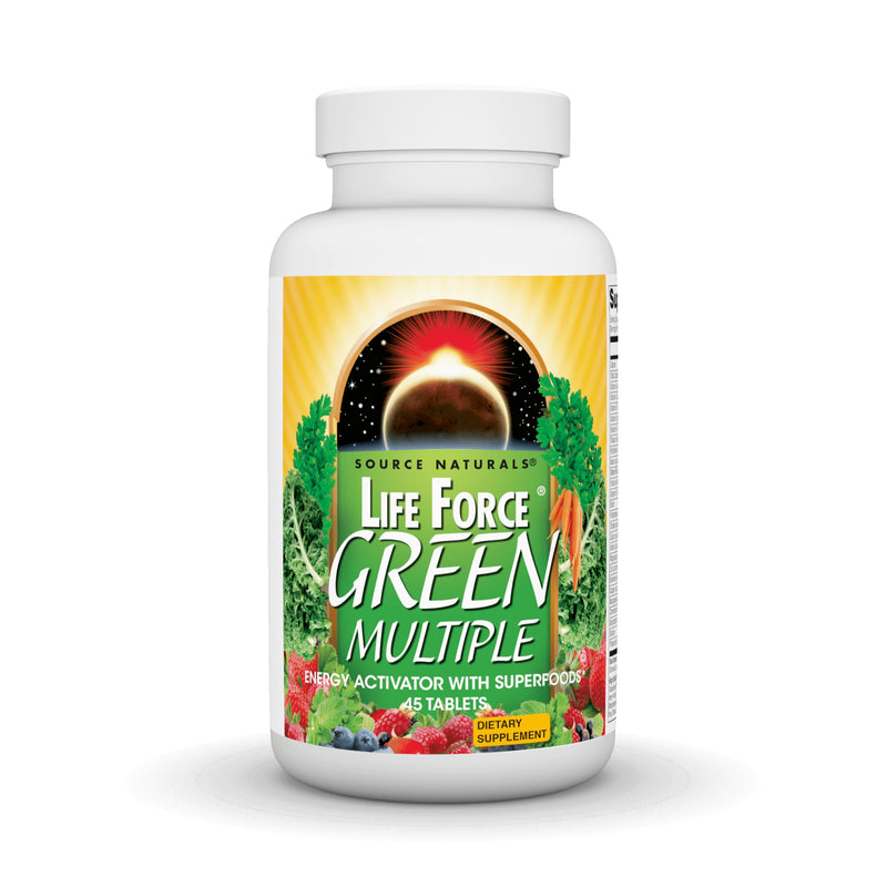 Source Naturals, Life Force® Green Multiple - 45 Tablets | Energy Activator with Superfoods* 45 Count (Pack of 1)