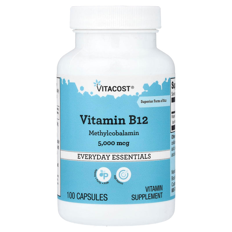 Vitacost Vitamin B12, 5,000 mcg, 100 Capsules