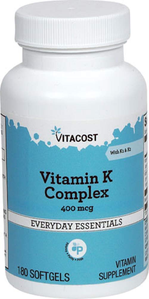 Vitacost Vitamin K Complex with K1 & K2-400 mcg - 180 Softgels - BeesActive Australia