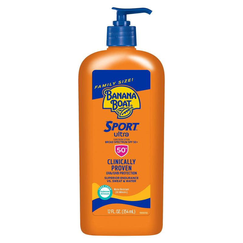 Banana Boat Sport Ultra SPF 50 Sunscreen Lotion, 12oz | Banana Boat Sunscreen SPF 50 Lotion, Oxybenzone Free Sunscreen, Sunblock Lotion Sunscreen, Family Size Sunscreen, 12oz 12 Fl Oz (Pack of 1) Sport Lotion SPF 50 - BeesActive Australia
