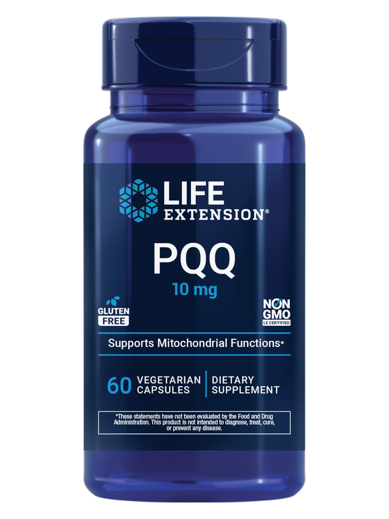 Life Extension PQQ Caps, Pyrroloquinoline Quinone, 10 mg, 60 Capsules | 10 mg Pyrroloquinoline Quinone That Promotes Growth of New Mitochondria for ATP & Energy, Non-GMO, Gluten-Free 30 Count (Pack of 1)