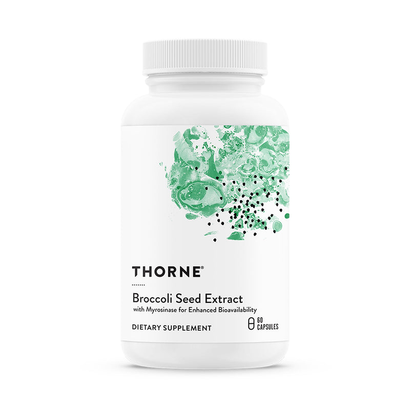 THORNE Broccoli Seed Extract, Sulforaphane Glucosinolate (SGS), 60 Capsules | Supports Liver Detoxification & Long-Lasting Antioxidant Protection*, Mustard Powder & Vitamin C, NSF Contents Certified
