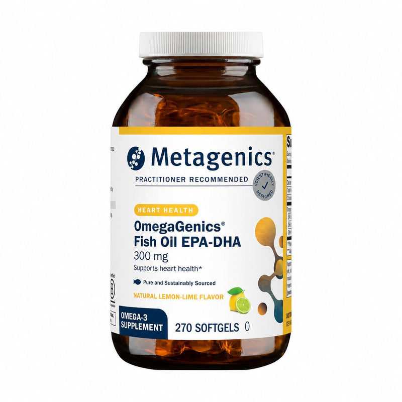 Metagenics OmegaGenics EPA-DHA 300mg, 270 Softgels | Daily Omega-3 Fish Oil to Support Cardiovascular, Musculoskeletal and Immune System Health