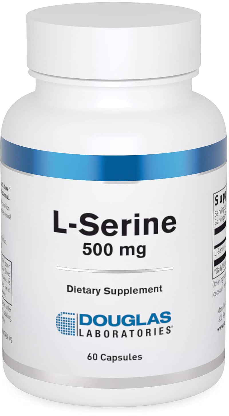 Douglas Laboratories L-Serine, 60 Capsules | Amino Acid Supplement for Heart and Brain Health and Muscle Building*, Supports Amino Acid Production* Standard Packaging