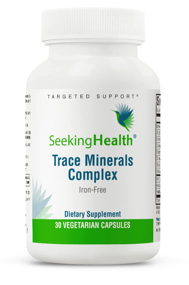 Seeking Health Trace Minerals Complex - includes 10 Essential Trace Minerals - Mineral Supplement Supports Immune & Nervous System - Iron-Free - 30 Capsules - BeesActive Australia