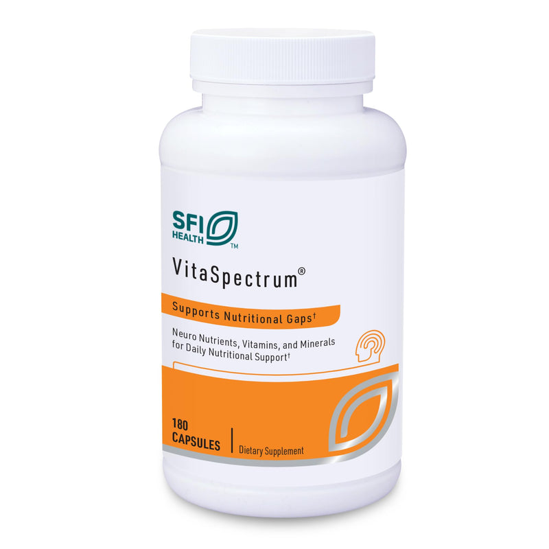 Klaire Labs SFI Health VitaSpectrum Capsules, 180ct | Multivitamin for Kids with 28 Essential Nutrients Including Folate, B12, B6, Antioxidants, Vitamin E & D3, No Copper or Iron