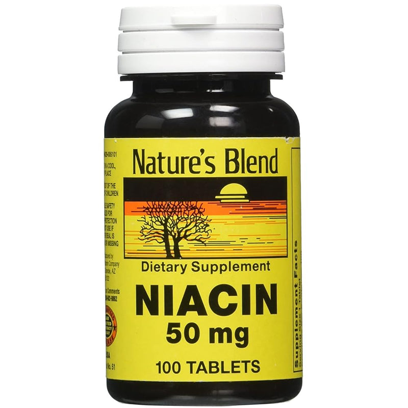 Nature's Blend Niacin 50 Milligram 100 Tabs 100 Count (Pack of 1)