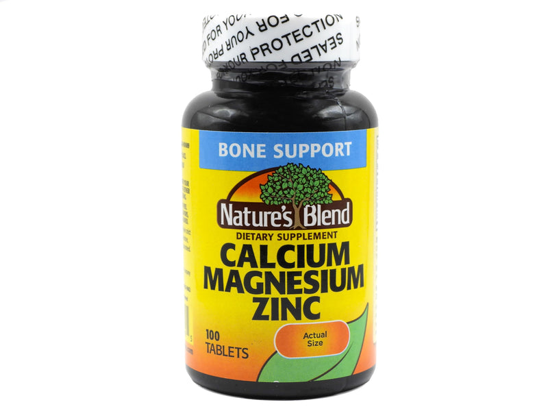 Nature's Blend Calcium Magnesium Zinc Tabs, Unflavored, 100 Count