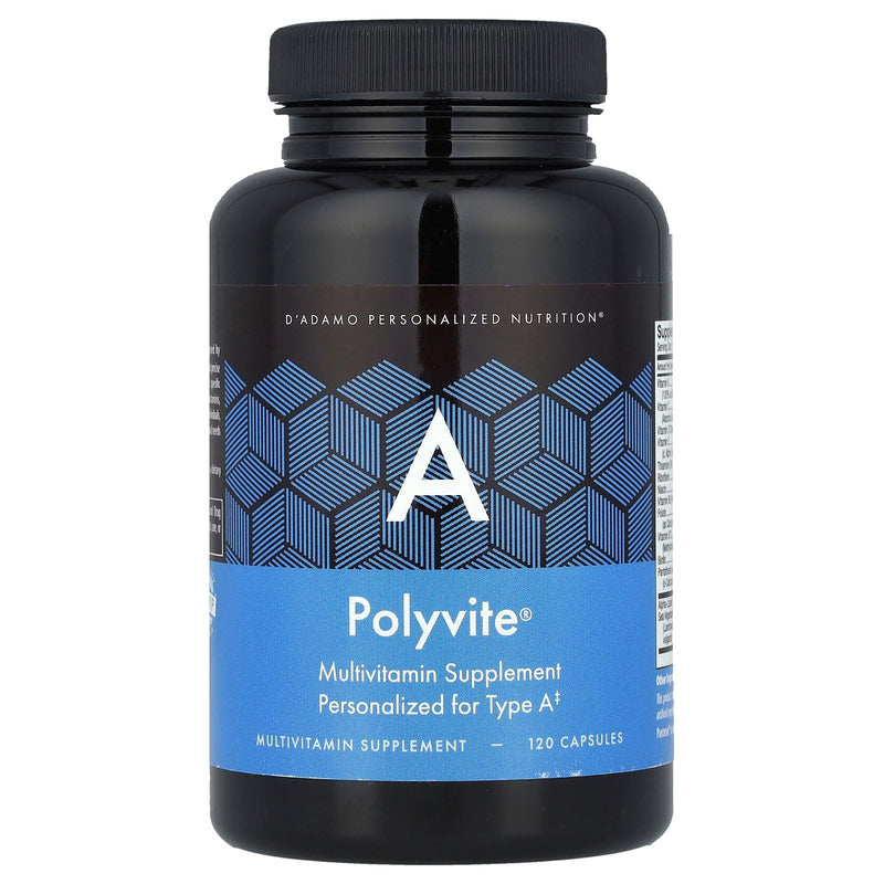 D'Adamo Personalized Nutrition Polyvite A, 120 Count 120 Count (Pack of 1)