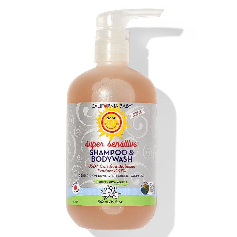 California Baby Super Sensitive Shampoo and Body Wash, Fragrance Free, 19 Ounce 19 Fl Oz (Pack of 1) - BeesActive Australia