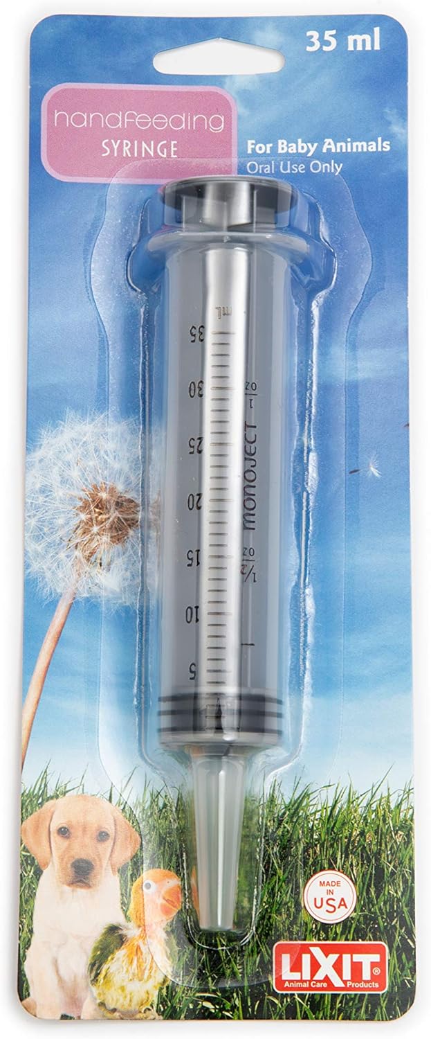 Lixit Hand Feeding Syringes for Puppies, Kittens, Rabbits and Other Baby Animals (35ML Pack of 1) 35 ml - BeesActive Australia