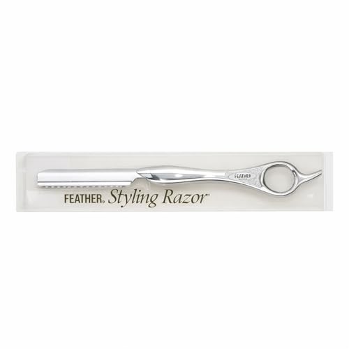 Feather Silver 7.25" Styling Razor Handle - Professional Hair Tool