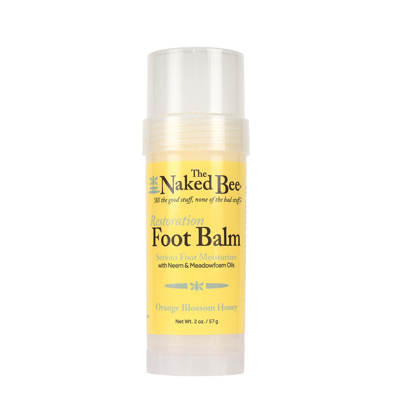 The Naked Bee Foot Balm for Restoration Heel (2 oz) Orange Blossom Honey Foot Balm - Intensive Repair & Cracked Heel Treatment - Deeply Moisturizing & Nourishing for Dry, Tired Feet 1 Ounce (Pack of 1) - BeesActive Australia