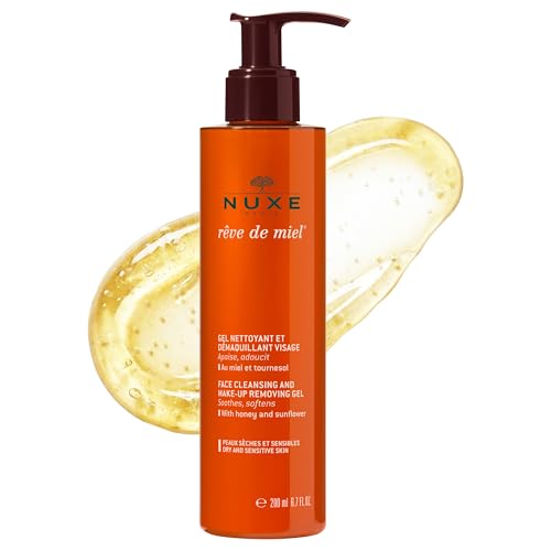 NUXE Reve de Miel Facial Cleanser & Makeup Remover For Dry Skin, 6.7 Fl Oz