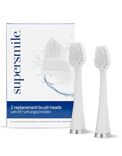 Supersmile Series II LS45 Replacement Brush Heads, White, 2-Count