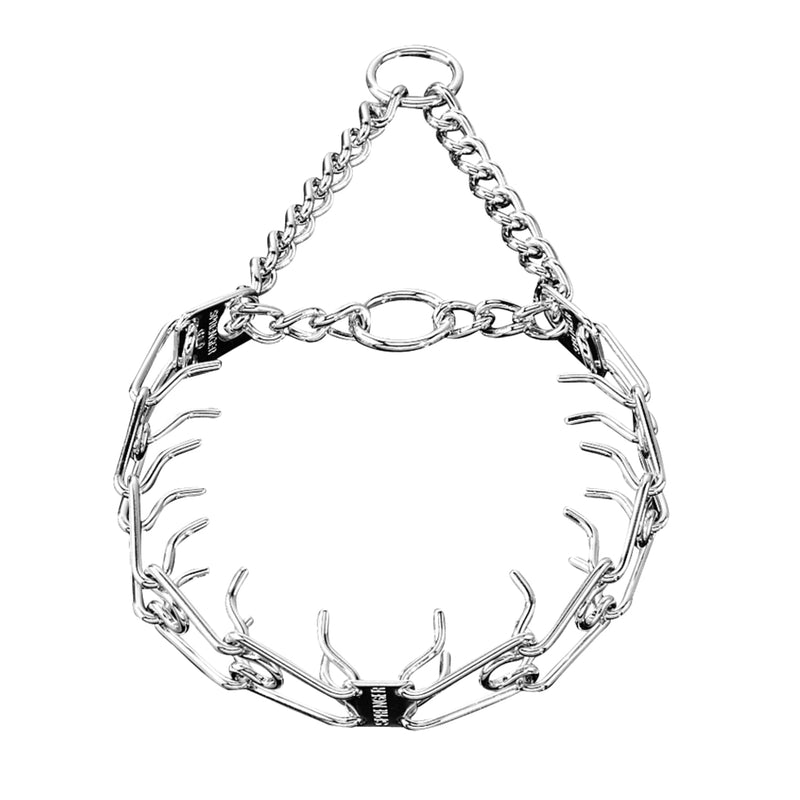 Herm Sprenger Chrome Plated Prong Dog Collar Ultra-Plus Pet Pinch Collar with Two O-Rings No-Pull Collar for Dogs Anti Pull Training Collar Made in Germany (22in x 3.0mm (Neck Size up to 18in)) 22in x 3.0mm (neck size up to 18in) - BeesActive Australia