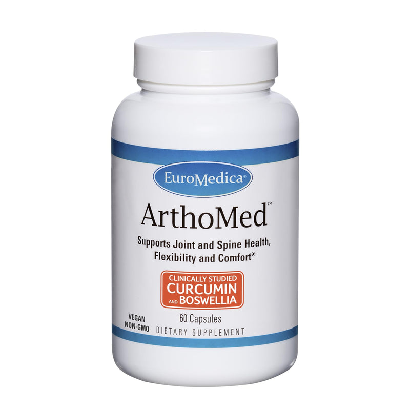Euromedica ArthoMed - 60 Capsules - Clinically Studied Boswellia & Curcumin, Devil’s Claw - Joint & Spine Health, Cartilage Formation, Flexibility, Comfort - 30 Servings - BeesActive Australia
