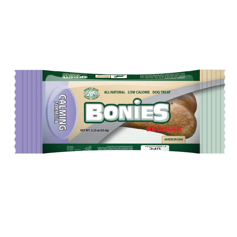 BONIES Natural Calming Formula Regular-Sized Single Bone for Dogs Over 50 LBS - Natural Dog Treats - Healthy Teeth & Fresh Breath - Low Calories - Chicken Flavor - 1 Bone - BeesActive Australia