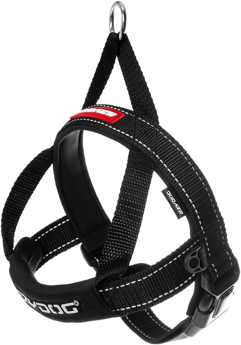 EzyDog Premium Quick Fit Adjustable No-Pull Dog Harness Vest with Reflective Stitching - Perfect for Training, Walking, and Control - Padded for Comfort (Large, Black) Large - BeesActive Australia