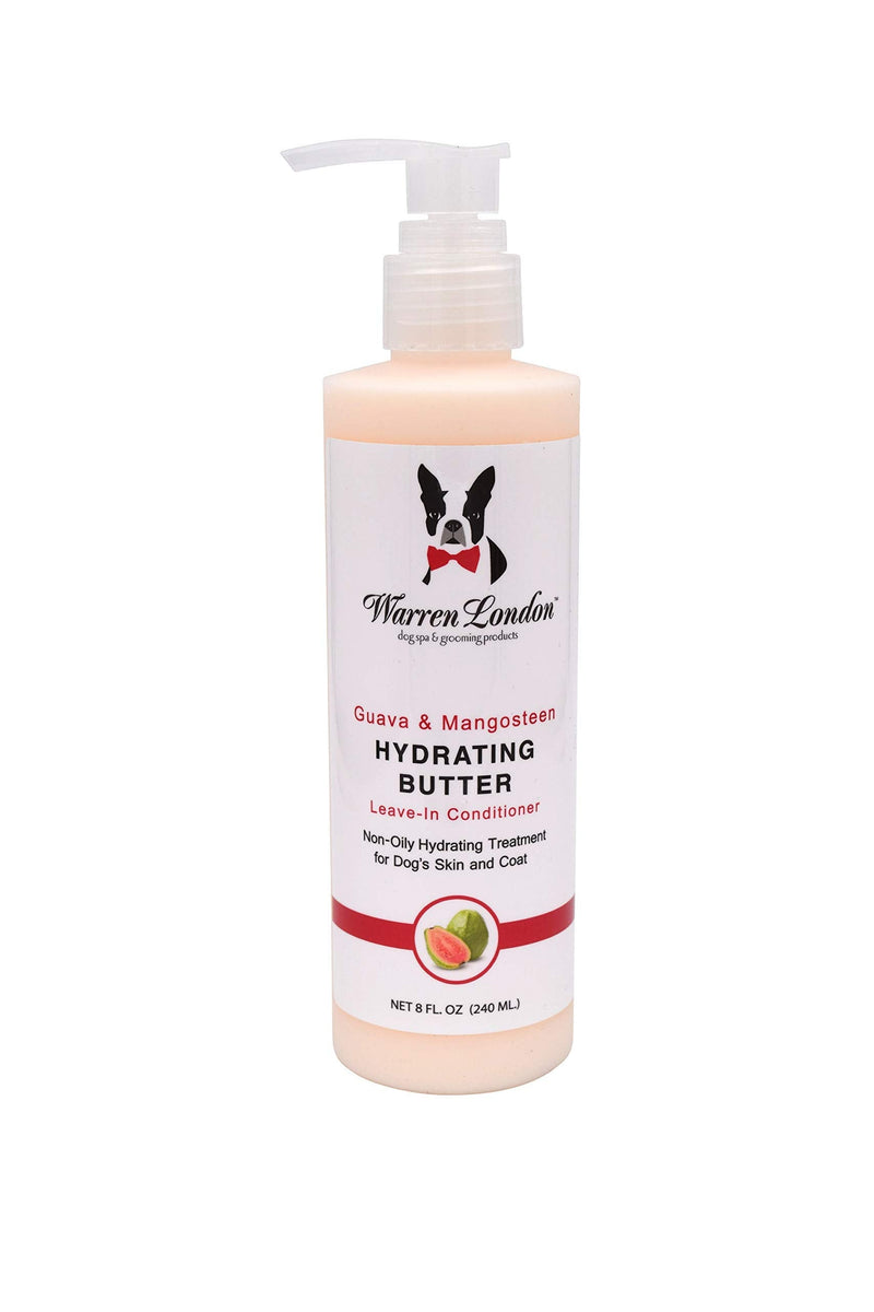 Warren London Hydrating Butter Leave In Pet Conditioner for Dogs | Lotion Skin and Coat Aloe Puppy & Dog Hair Detangler, Dry Skin, Fur Dandruff Use After Shampoo Bathing Made in USA Guava 8oz Guava - 8oz - BeesActive Australia