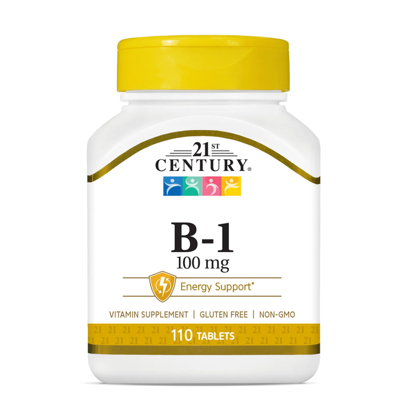 21st Century Vitamin B-1 Thiamine 100mg Tablets, Energy, 110 Count | Vitamin B-1 Thiamine 100 mg Tablets, Energy Metabolism & Nervous System Health Support, An Essential B Vitamin