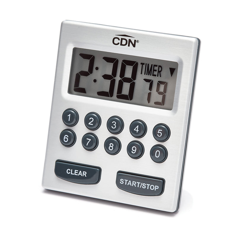 CDN Direct Entry 2- Alarm Digital Kitchen Timer | Counts Up & Down, 10 Hours by Hours, Minutes & Seconds, Big Digit, Loud & Long Audio/Vibrate Alarm, Stand, Hang, Magnet Mounting - TM30 - BeesActive Australia