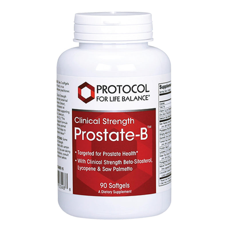 PROTOCOL FOR LIFE BALANCE Prostate-B Clinical Strength, Men, 90 Softgels | Prostate Health Supplement for Men, with Beta Sitosterol, Lycopene, and Saw Palmetto, Halal and Dairy Free