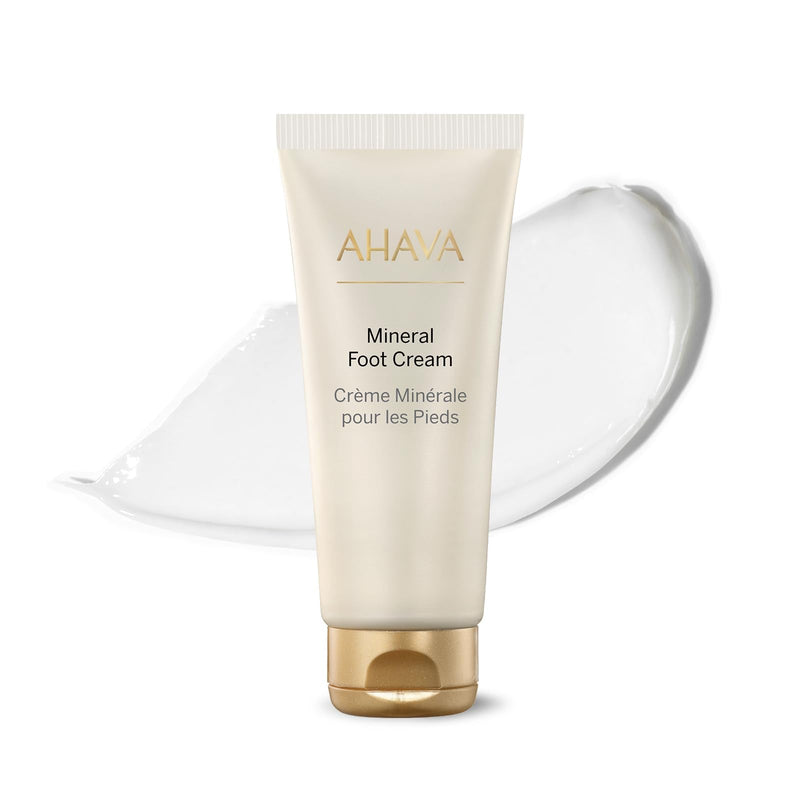AHAVA Dead Sea Water Mineral Foot Cream - Nourishes & Hydrates Dry Soles, Prevents Cracks & Irritations, with Witch Hazel Leaf, Osmoter blend, Jojoba, Avocado, Sweet Almond & Wheat Germ Oil 3.4 FL Oz (Pack of 1) - BeesActive Australia