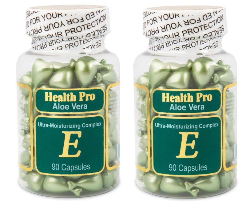 Vitamin E Skin Oil Aloe Vera, 90 Softgels (Pack of 2)