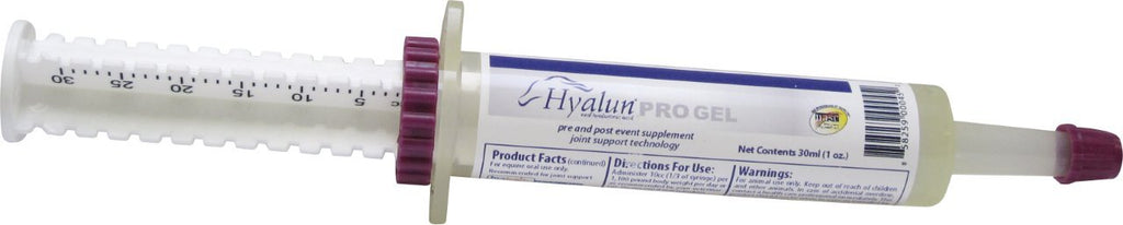 Hyalogic Hyaluronic Acid Gel for Horses Orally Administered with Syringe for Equine Joint & Cartilage Support - Hyalun Pro Gel - 1 oz / 30 ml (3 full doses) - Pre- and Post-Event Booster