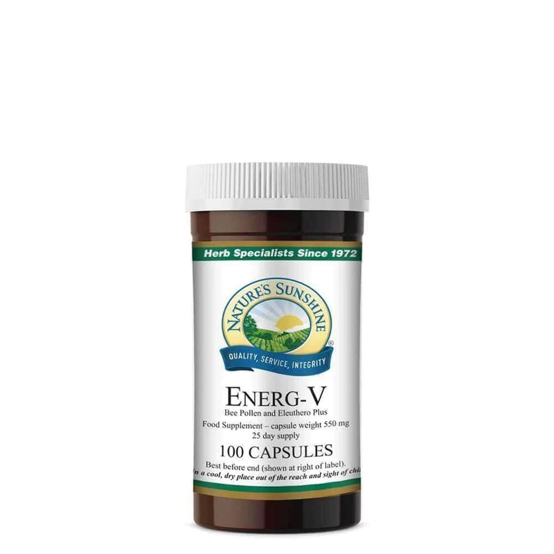 Nature's Sunshine Energ-V - Herbal Blend to Support Energy Levels (100 Capsules)